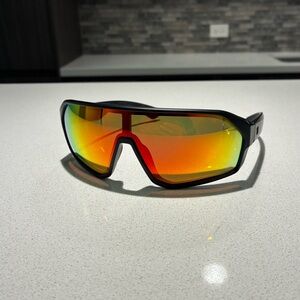 Hurley Sporty Sunglasses with Orange Reflective Lenses